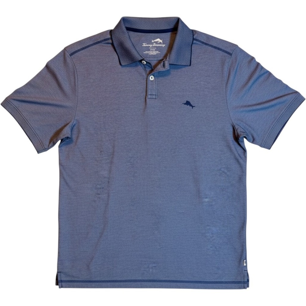 Tommy Bahama Mens Blue Marlin Embroidered Short Sleeve Polo Shirt Size L